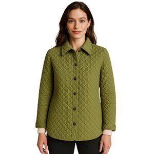 Green Diamond Quilted Coat Valerie Stevens Jacket Women's WOMAN'S Small